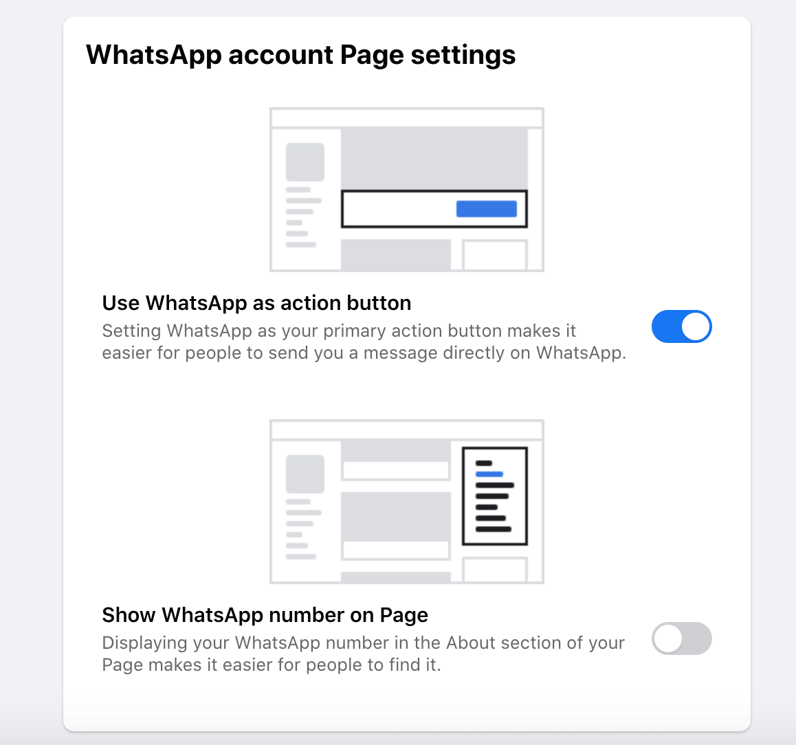 whatsapp account setting page