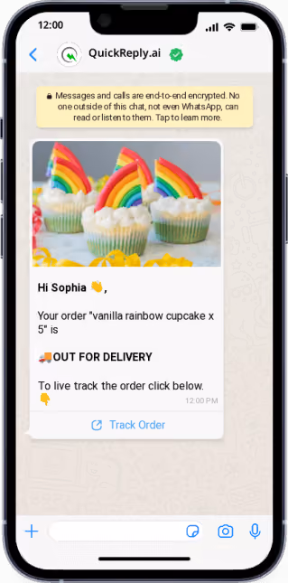 Send proactive updates about shipping and delivery