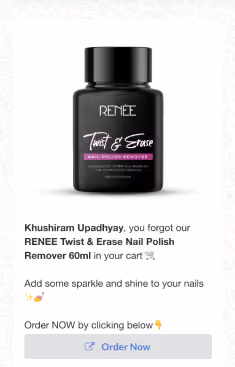 How Renee Cosmetics recovered 37% of abandoned carts