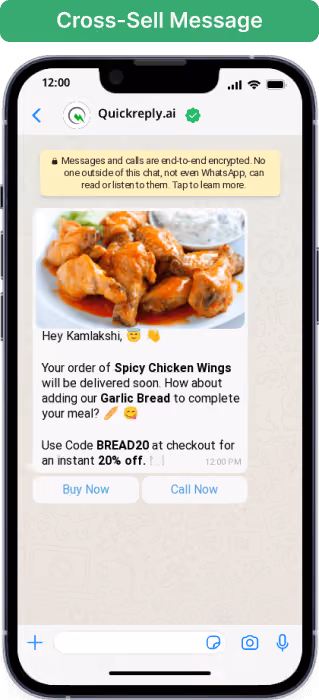 Cross selling on WhatsApp