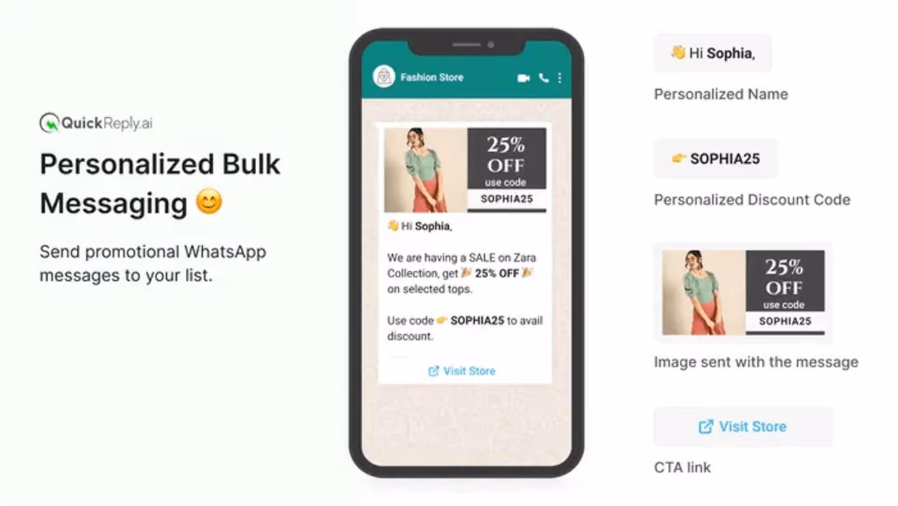 Personalized bulk messaging at scale with QuickReply.ai)
