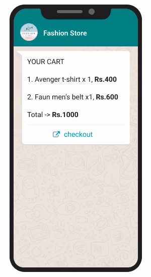 WhatsApp Checkout Message