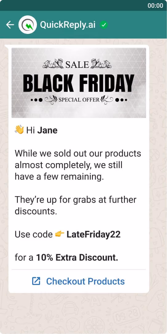 Black Friday WhatsApp Broadcast