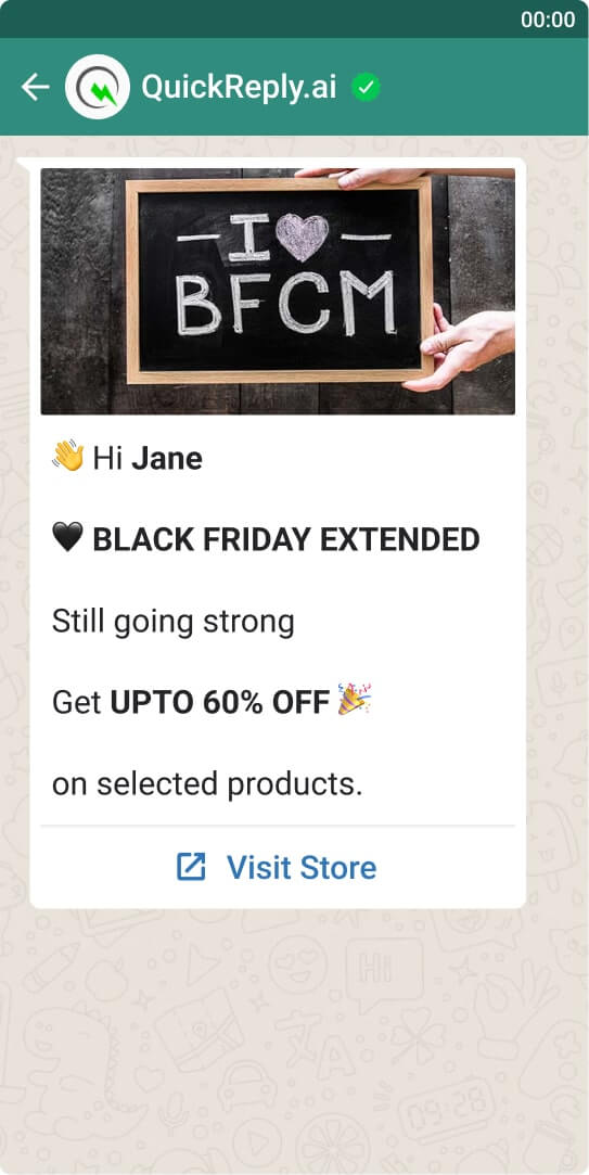 black friday extended message