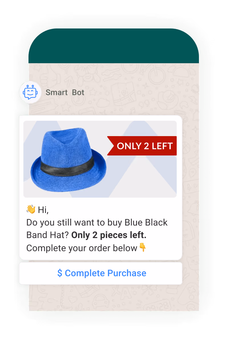 Complete Purchase WhatsApp Message Template