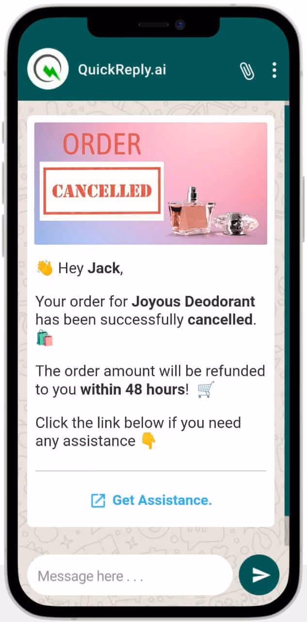 Order Cancelled