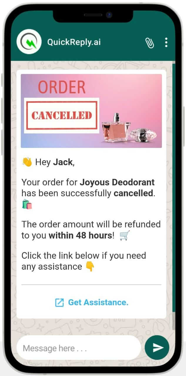 Order Cancelled