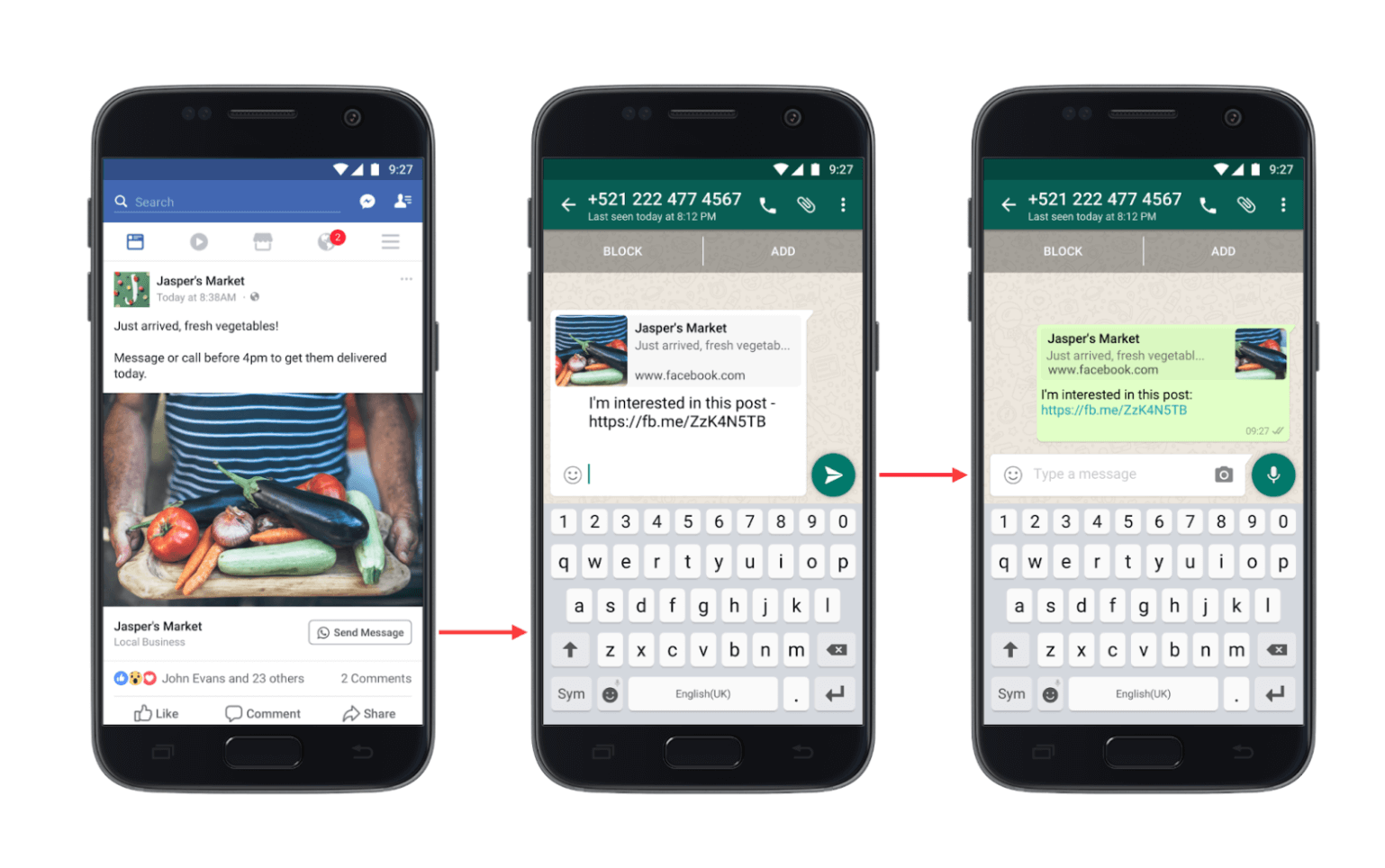 facebook to whatsapp product 
