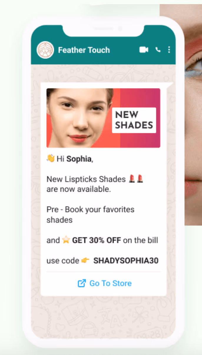 whatsapp broadcasts for beauty brands