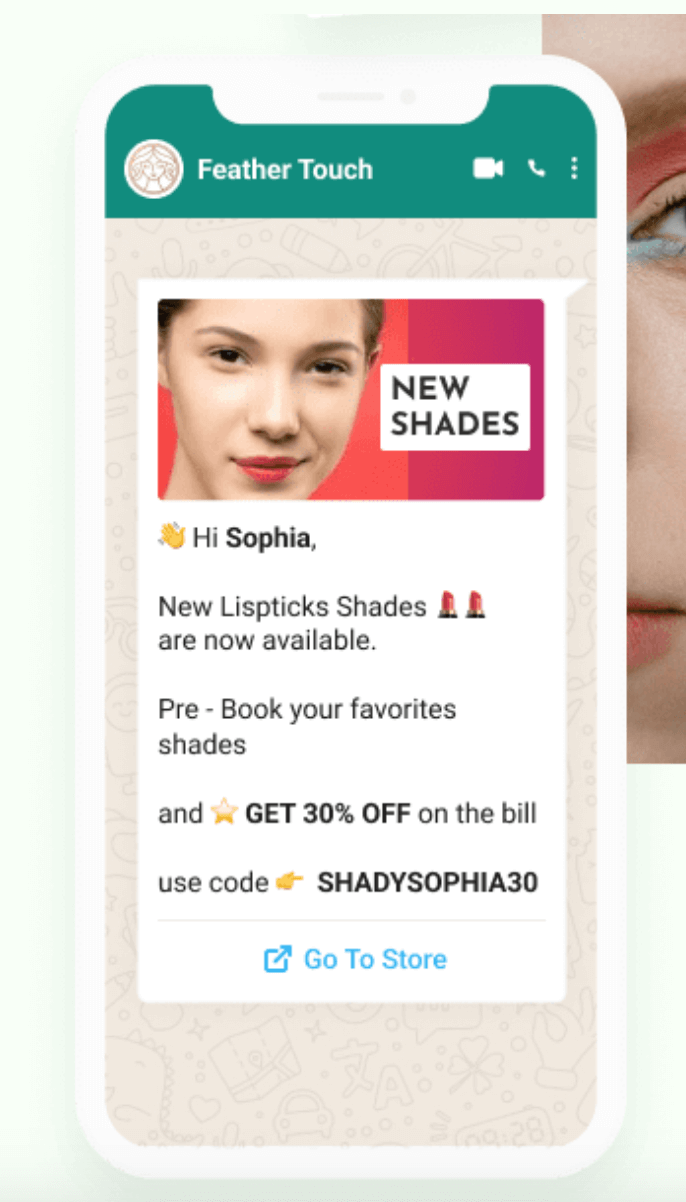 whatsapp broadcasts for beauty brands