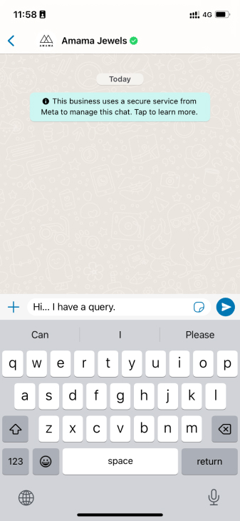 Amama Jewels WhatsApp Chatbot Pre-filled message