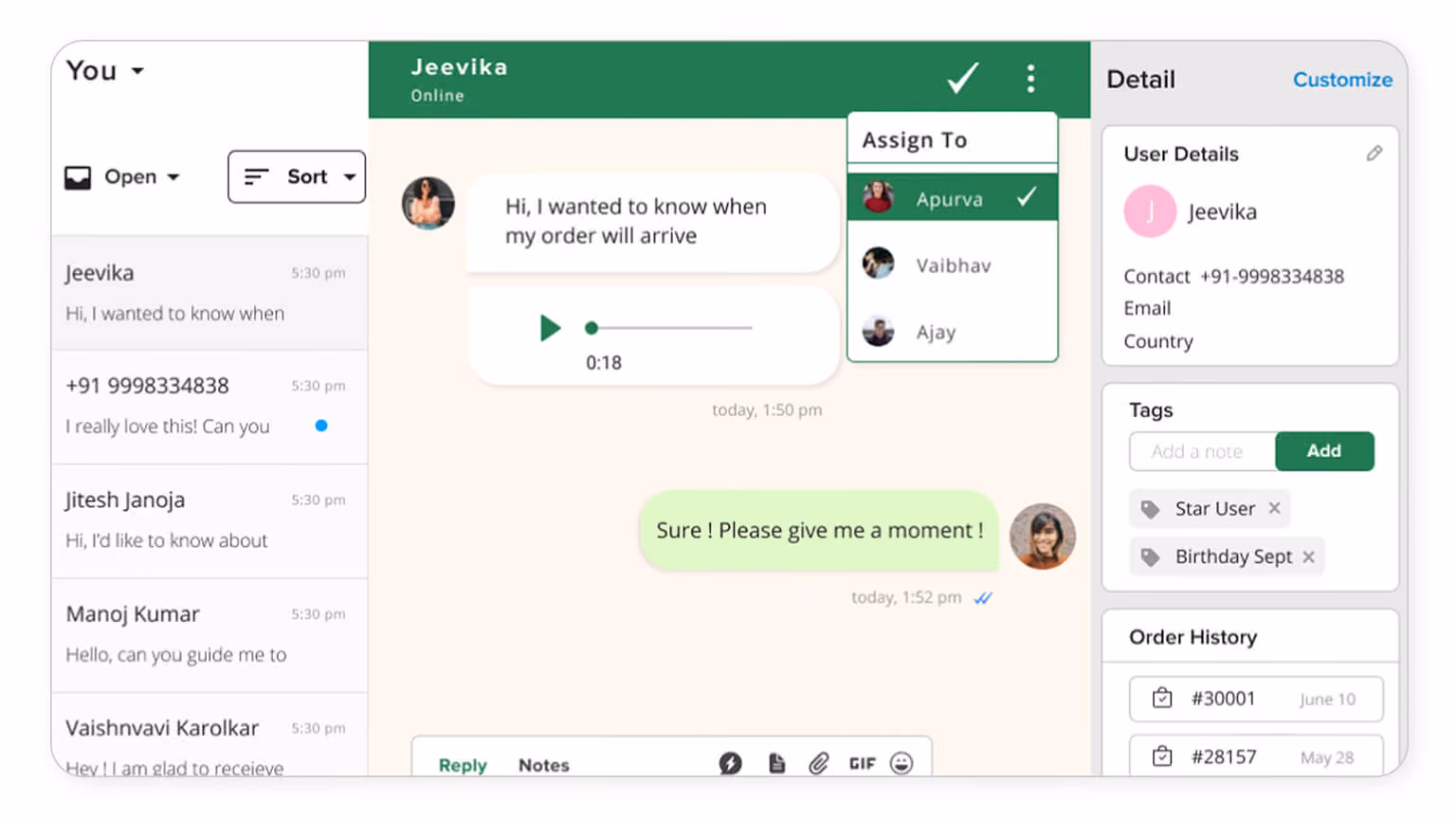 Interakt Dashboard UI