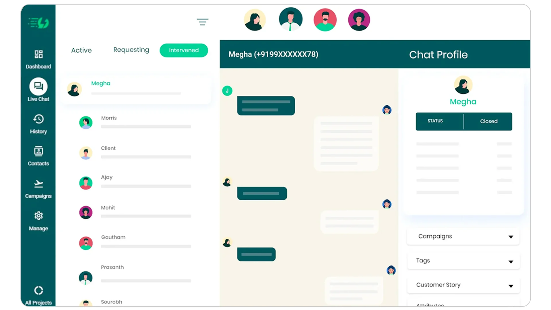 AI Sensy Dashboard UI