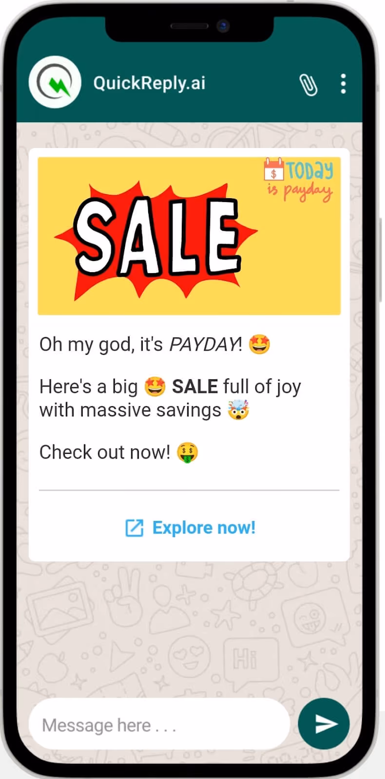 Sale Message Template