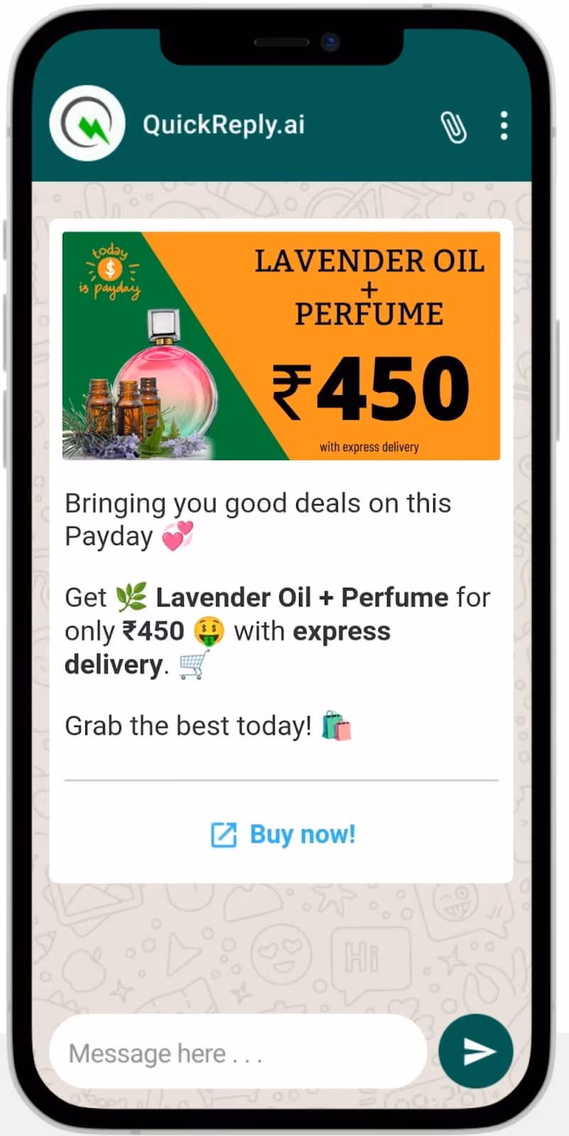 WhatsApp Message Template