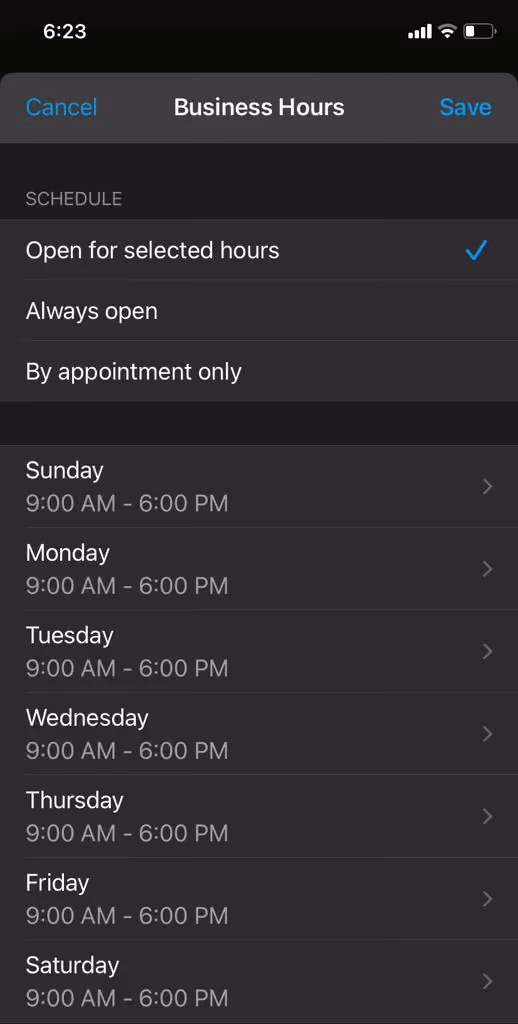 Business Hours 