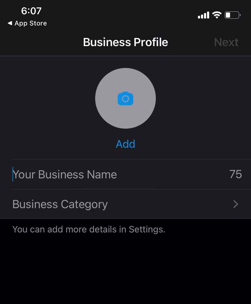 Edit Name in WhatsApp Business Profile