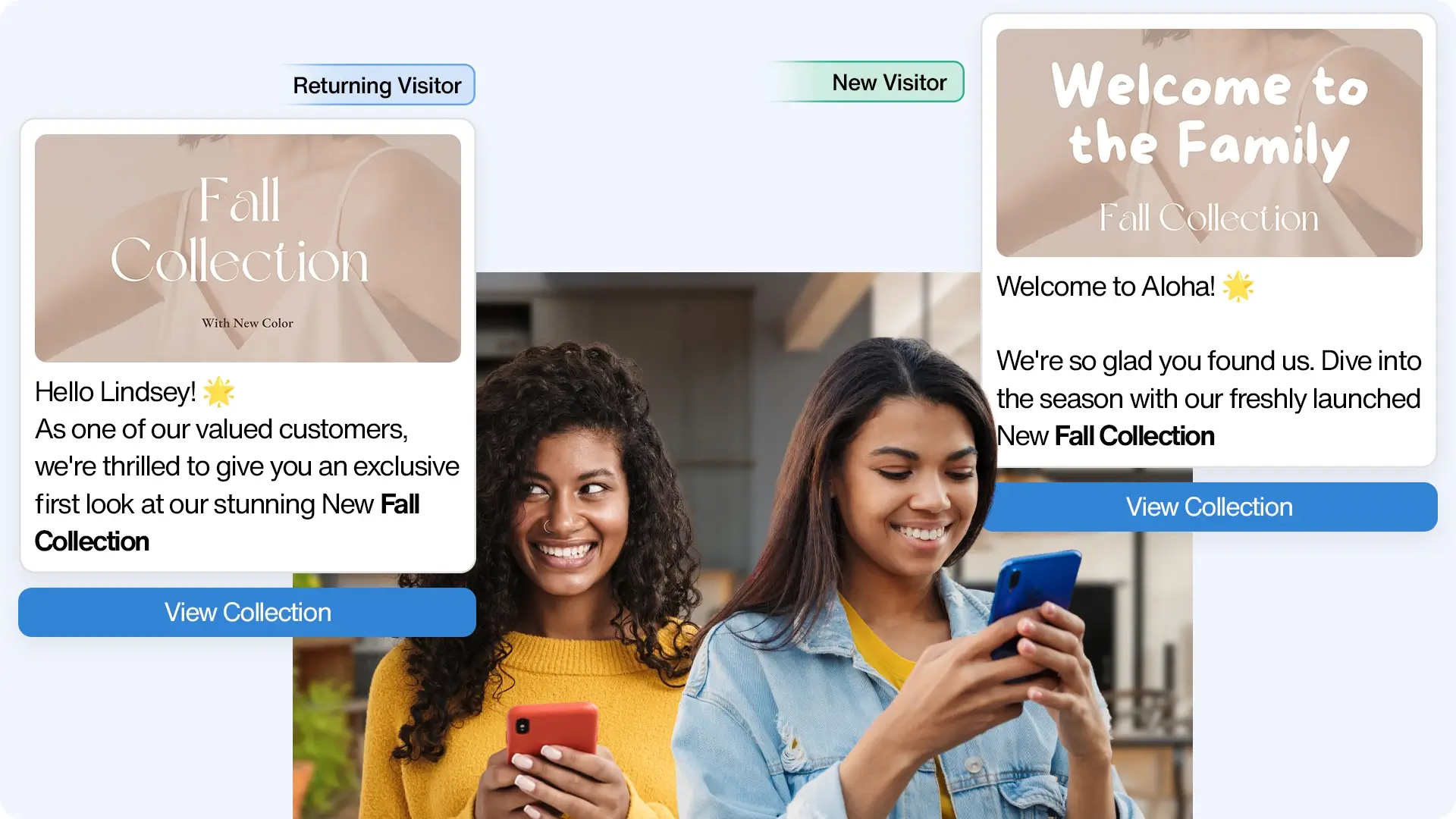 WhatsApp Broadcast View New Collection Template Copy Variation based on Customer Segments