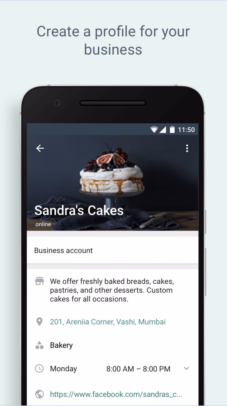 Create a profile for your business