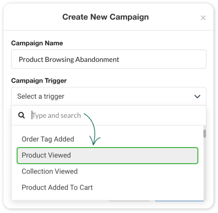 Product browsing abandonment
