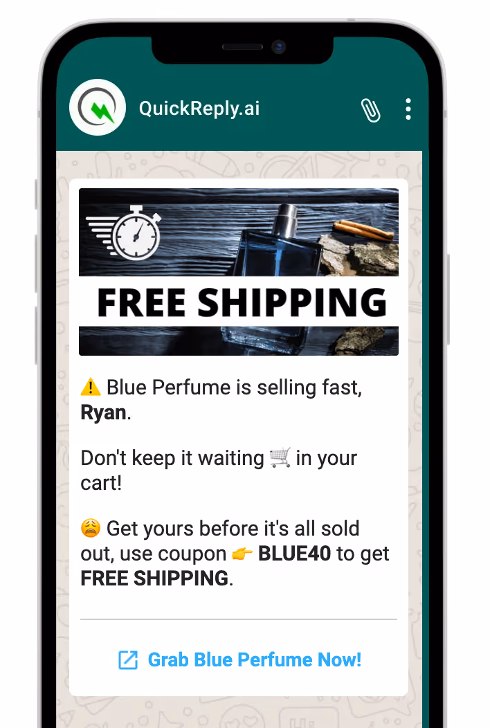 WhatsApp Free Shipping Message Template