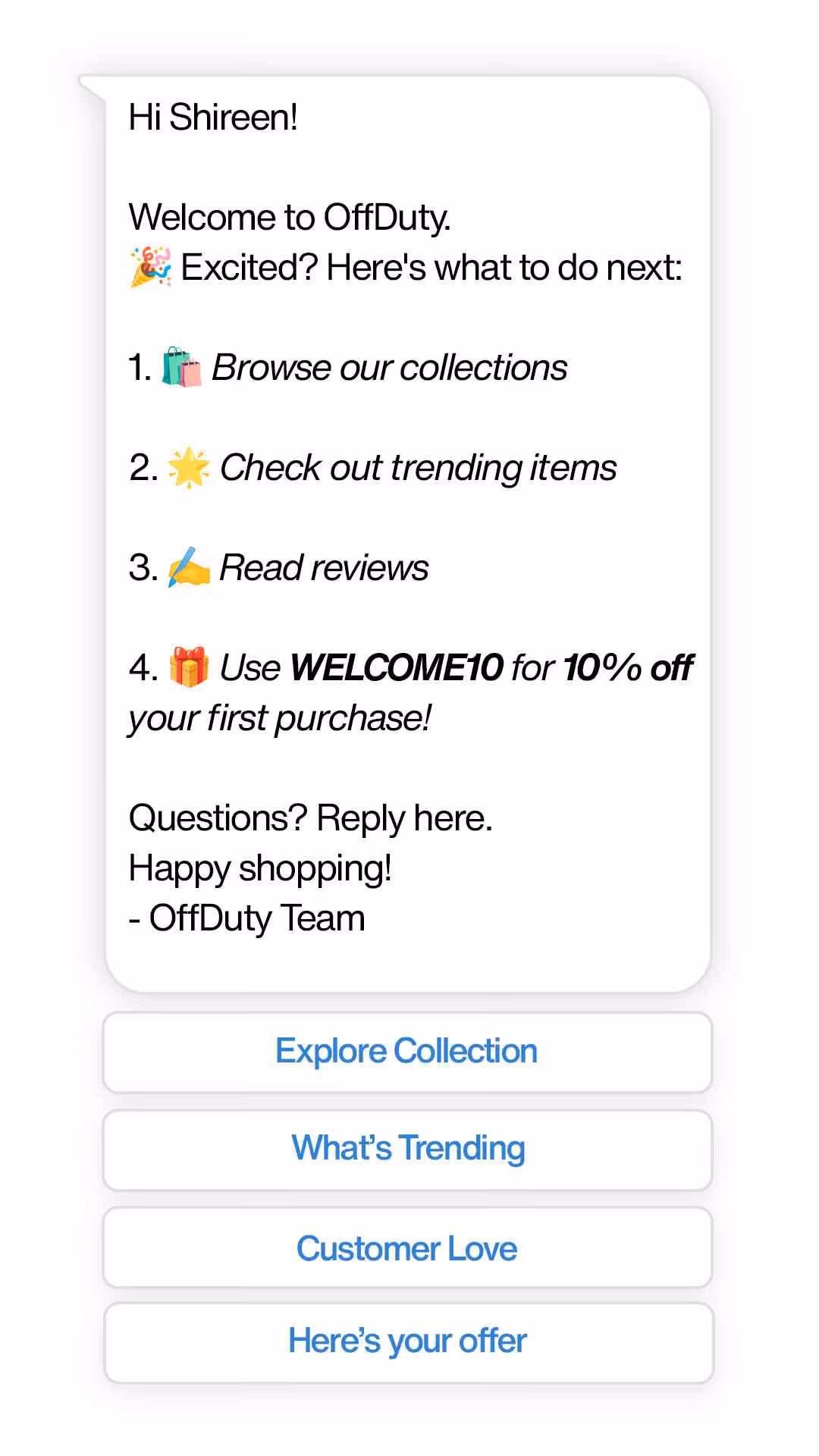 WhatsApp Welcome Flows