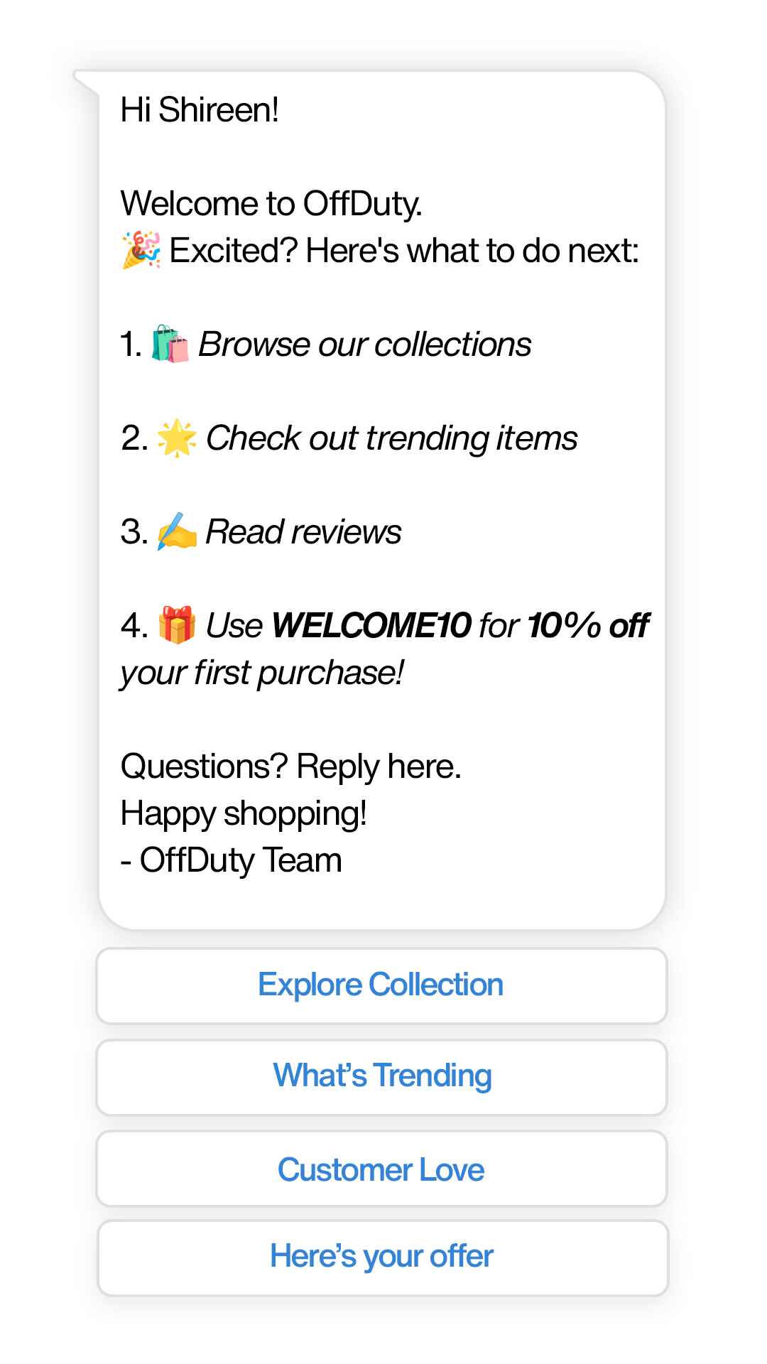 WhatsApp Welcome Flows