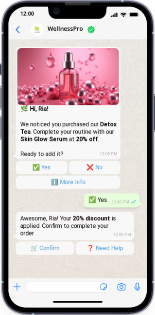 Order Confirmation & Up-Sell Opportunities