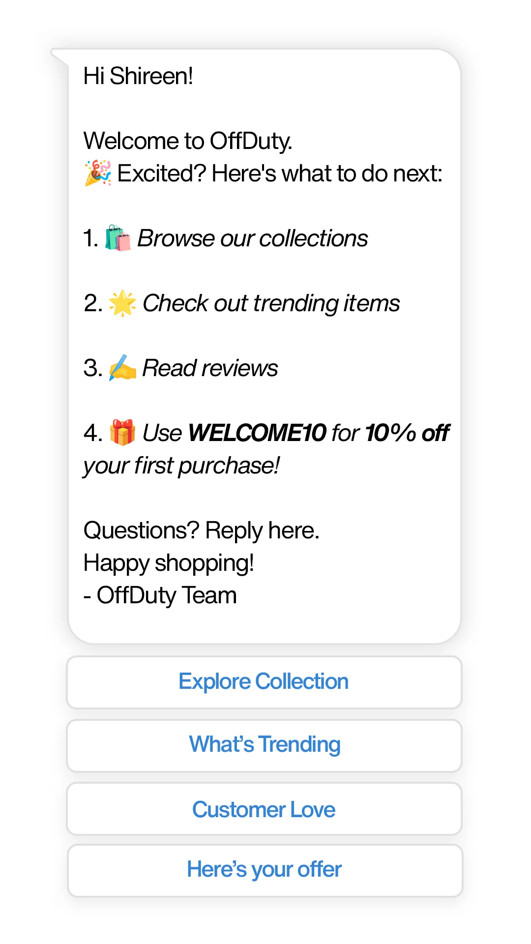 Whatsapp Welcome Sequence