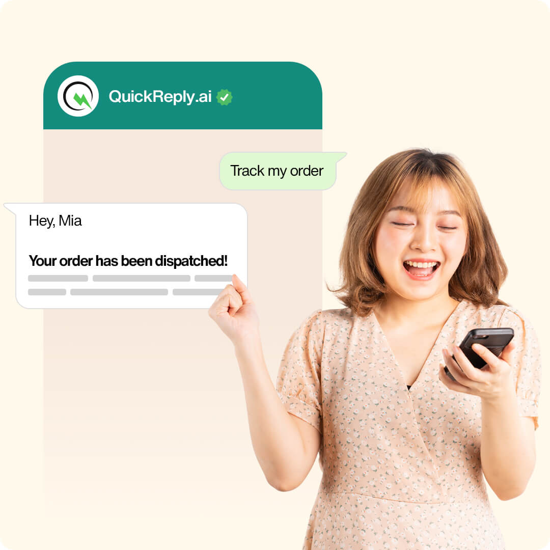 Quick Customer Support on Whatsapp - quickreply.ai