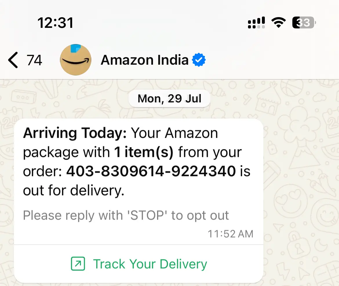Order Tracking Details
