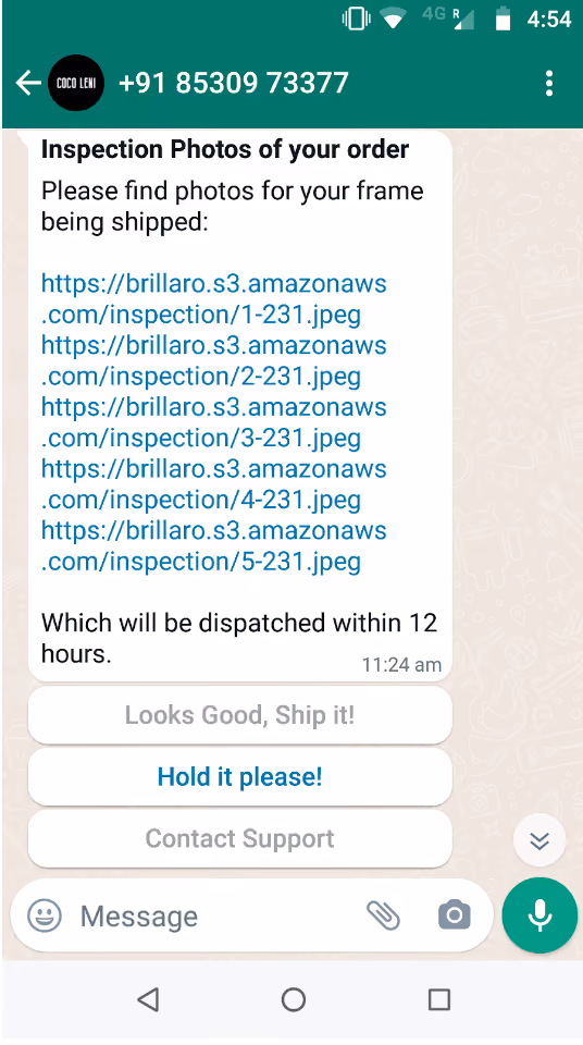 Personalized WhatsApp Message