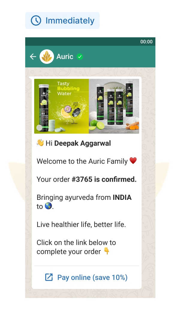 Turn cod orders into prepaid via WhatsApp