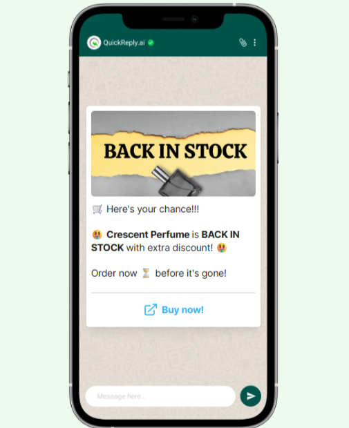 WhatsApp Commerce Message