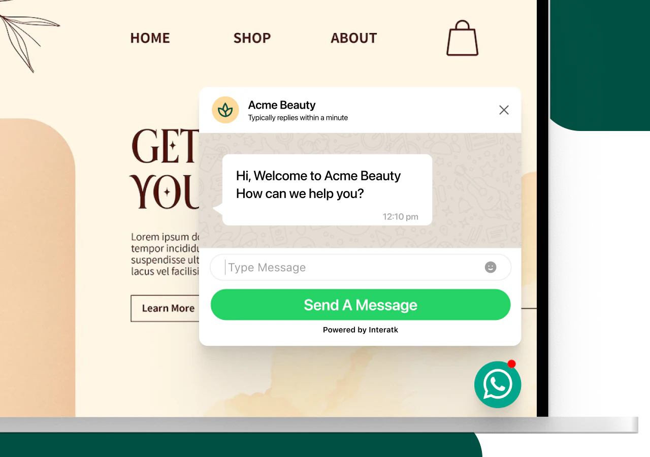 WhatsApp Chatbot on Website