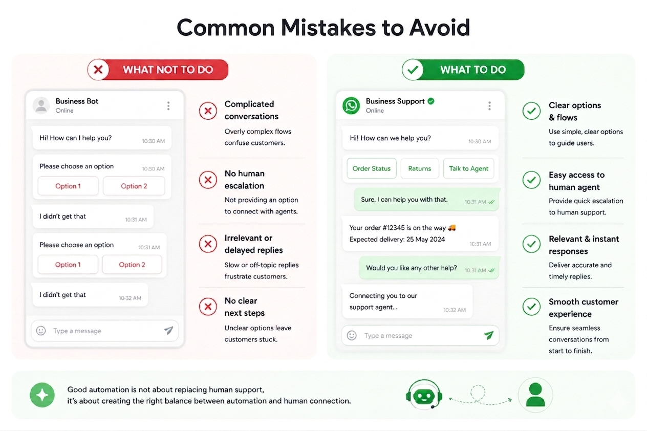 Common mistake to avoid when implementing WhatsApp API Automation