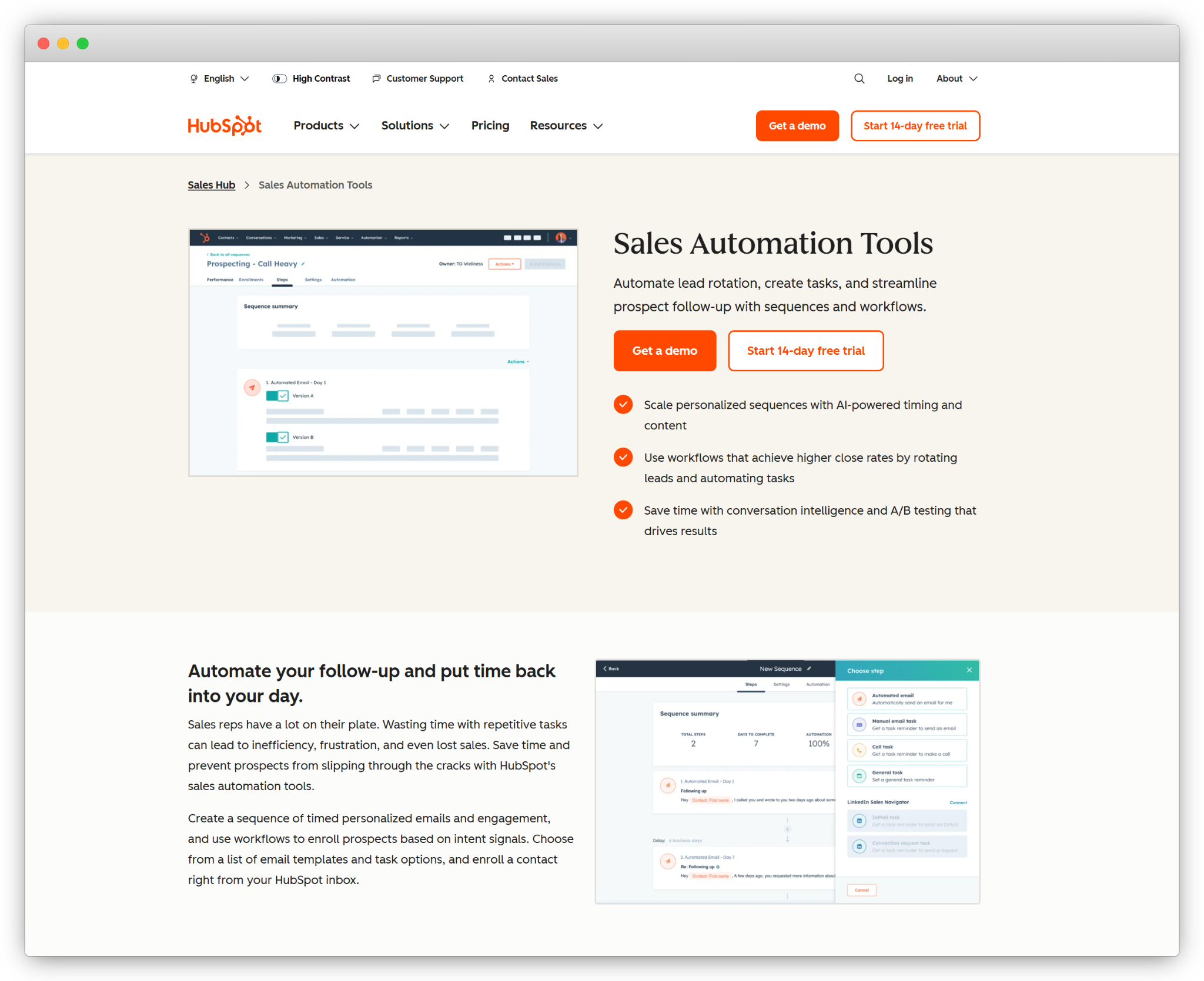 HubSpot Website Homepage