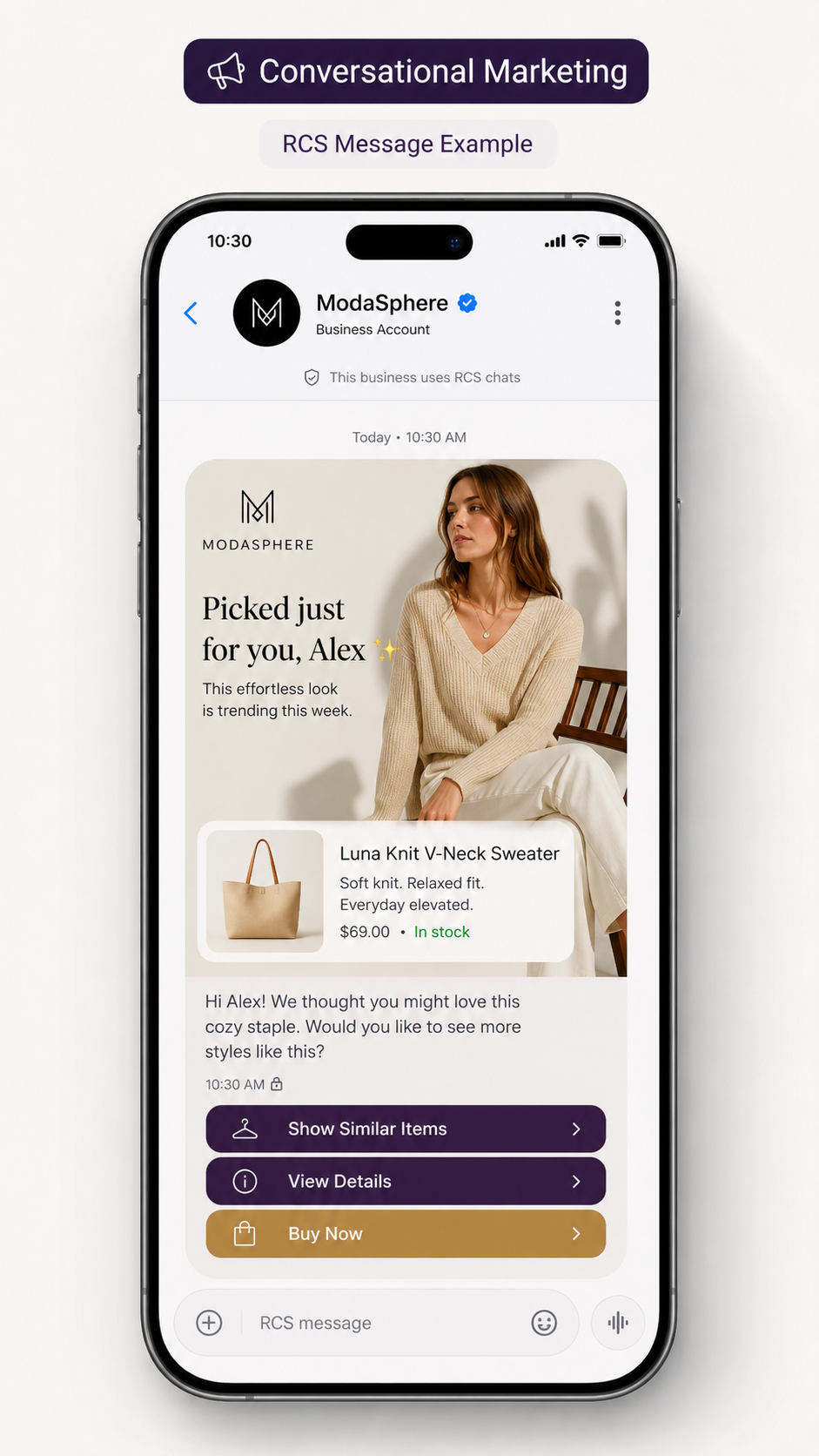RCS Message for Conversational Marketing