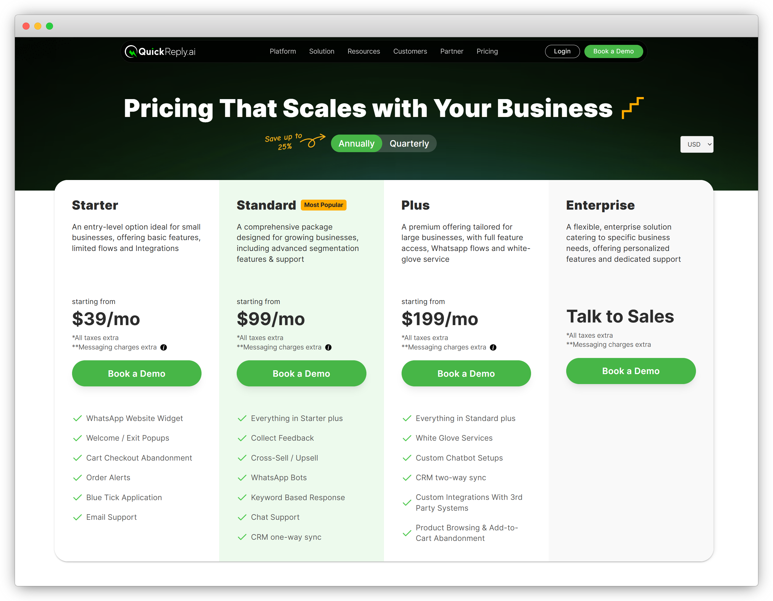 QuickReply.ai Pricing