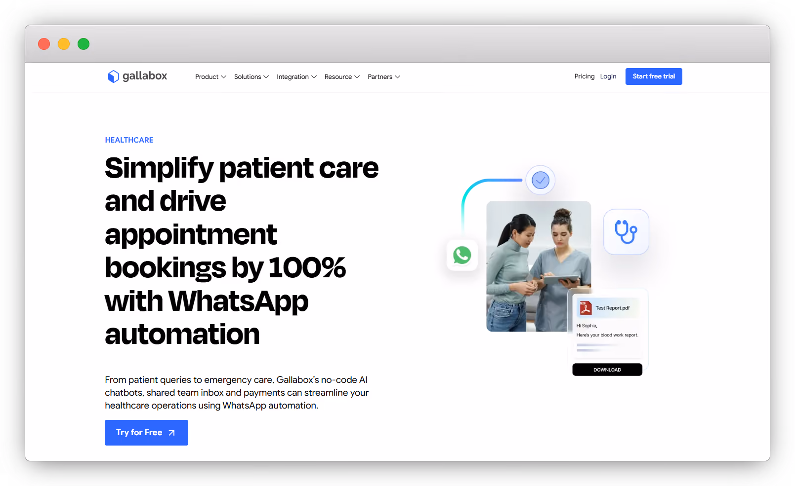 Gallabo for WhatsApp API Appointment Booking