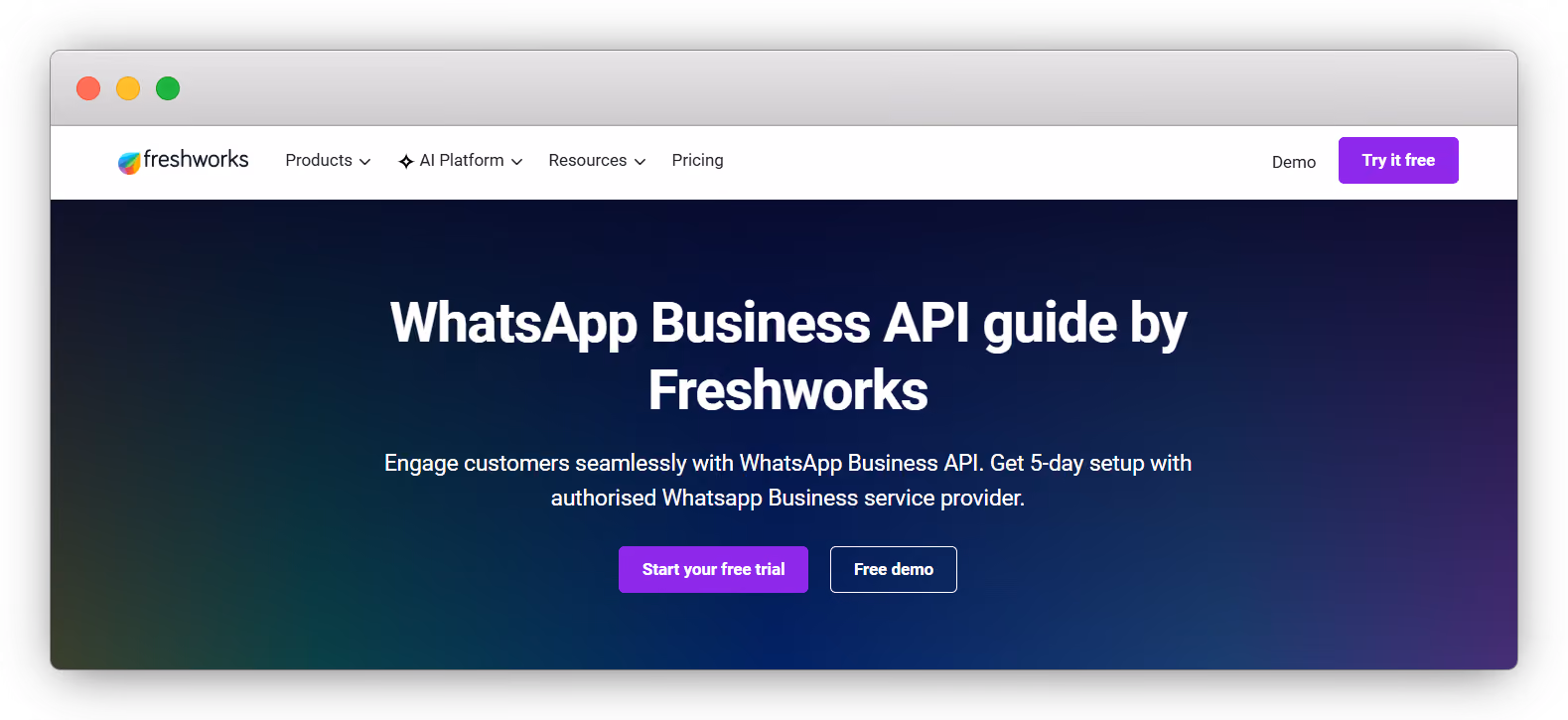 WhatsApp API Provider: Freshworks