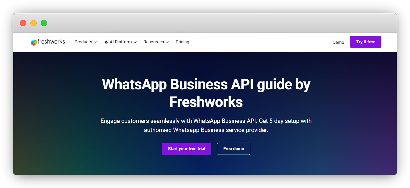 WhatsApp API Provider: Freshworks