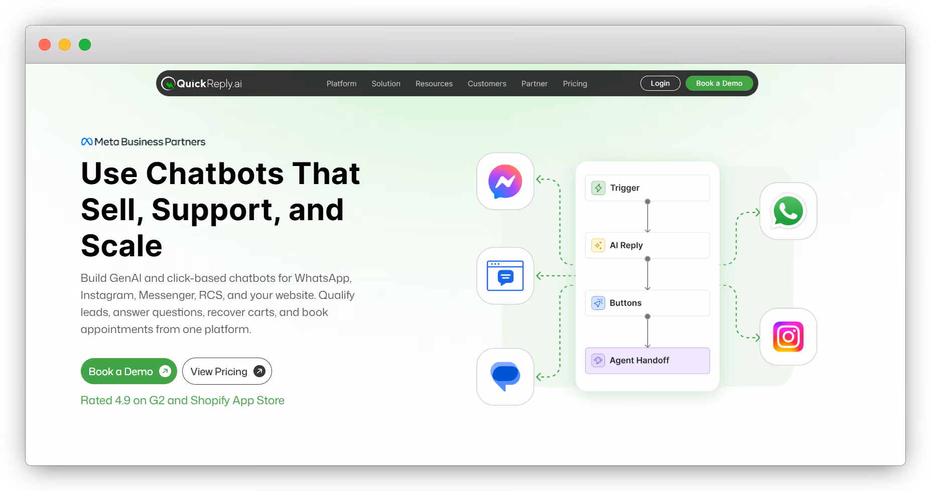 WhatsApp Chatbot: Quickeply.ai