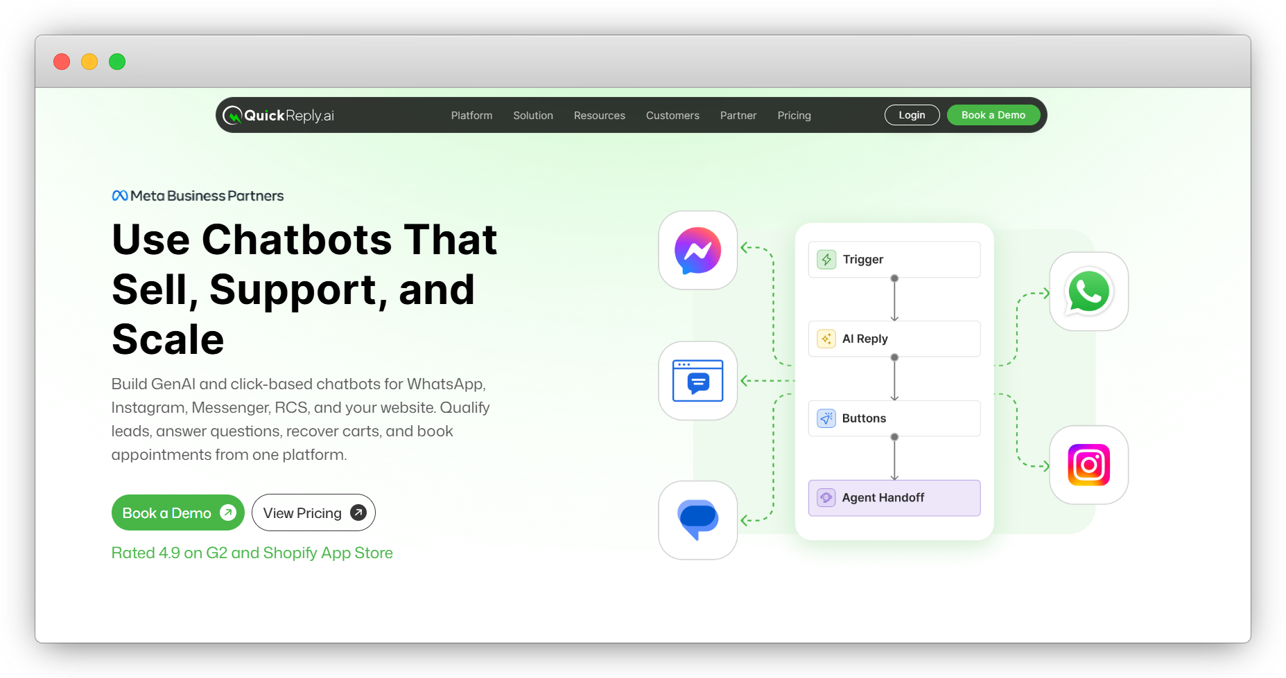 WhatsApp Chatbot: Quickeply.ai