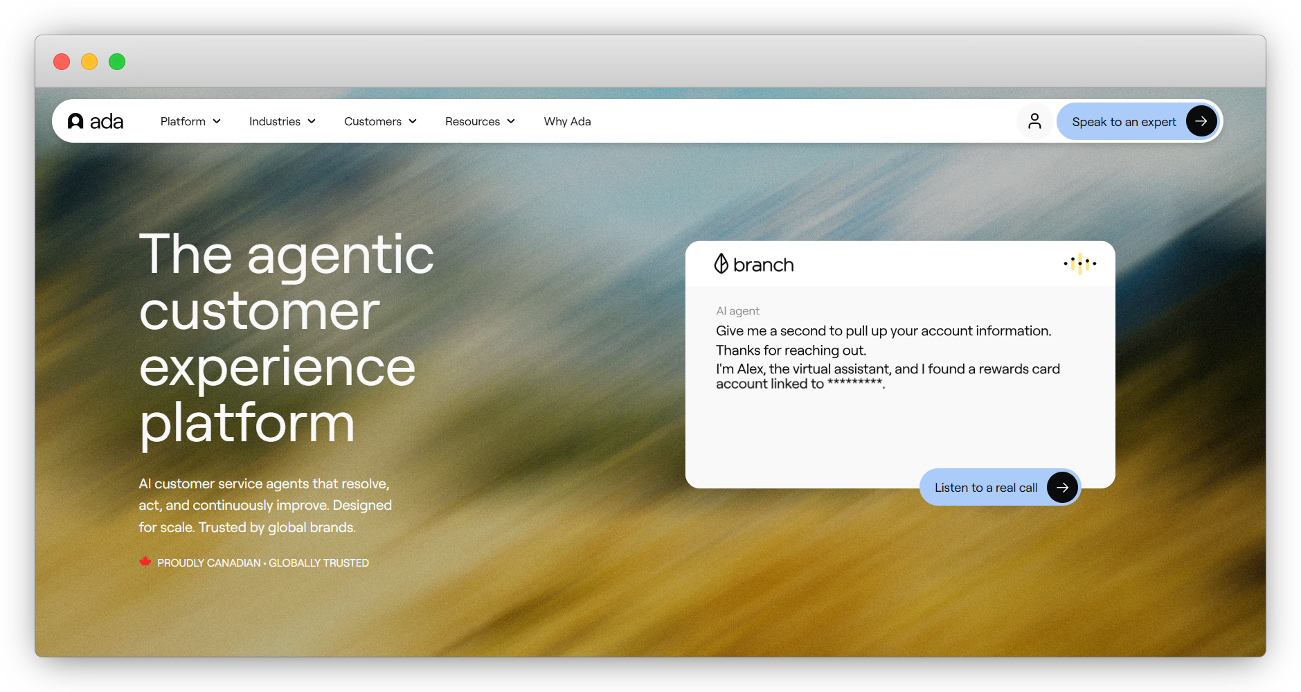 Ada's Customer Experience Platform