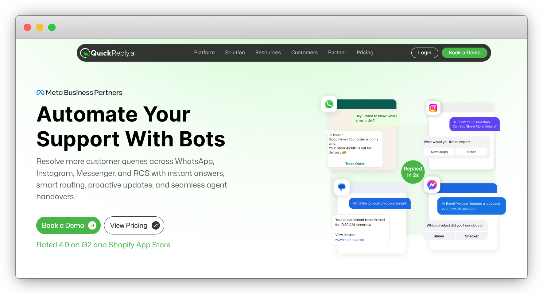 QuickReply.ai for Customer Support