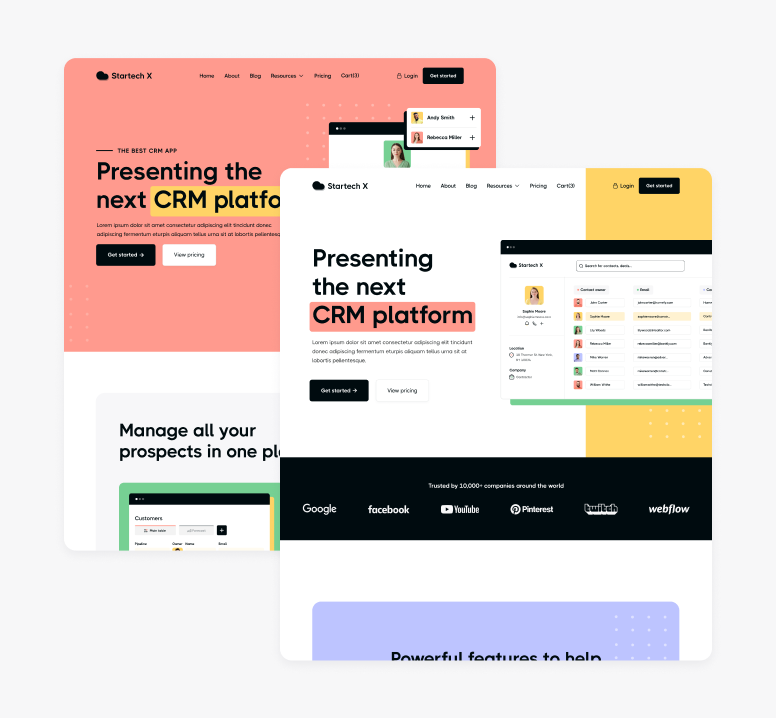 Startech X - 34 Pages What Is Included - Home Page - Tech Startup Webflow Template