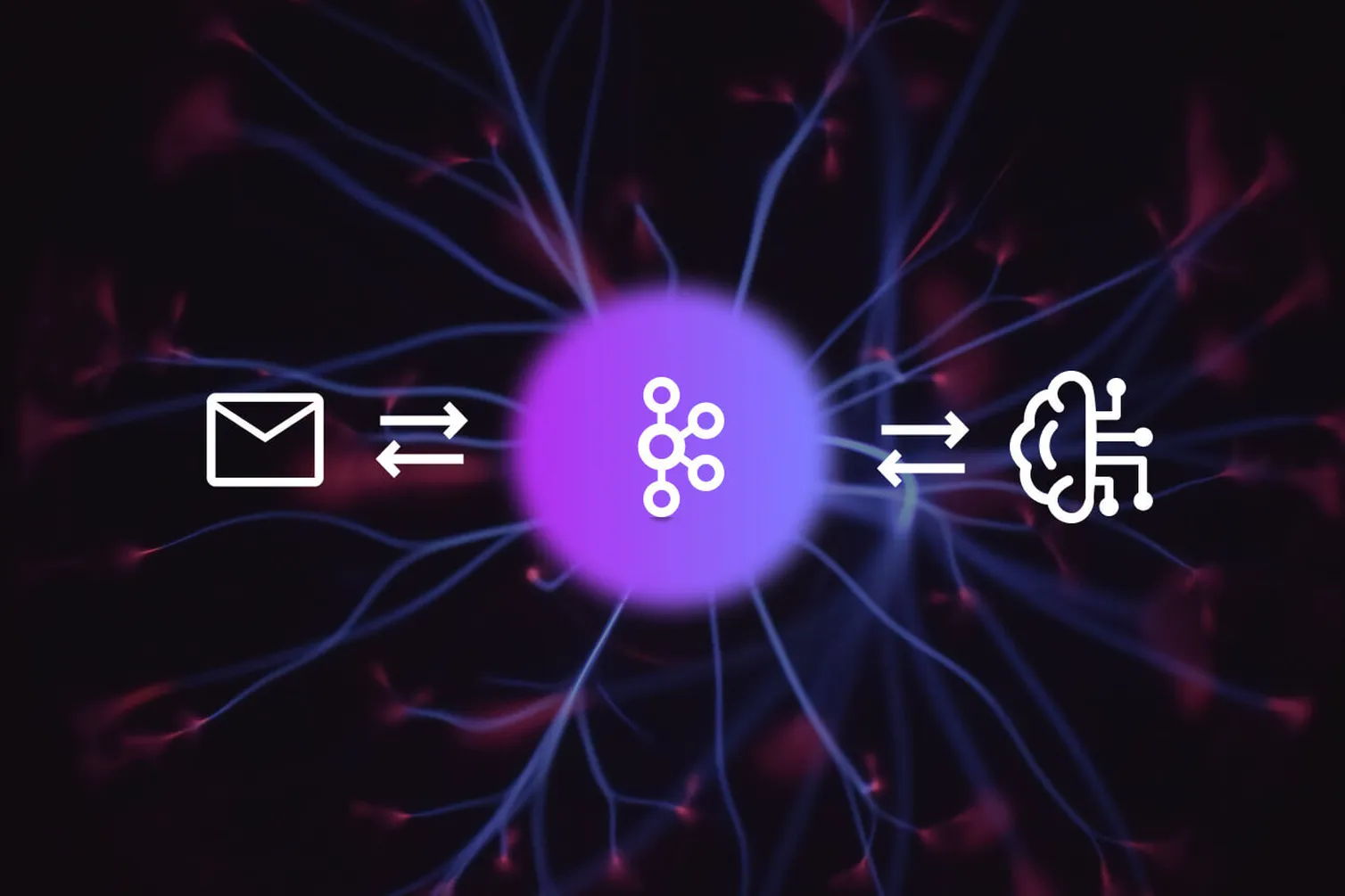 ML predictions with Python and Apache Kafka black background.