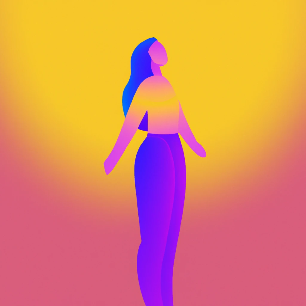 a person with a blue body