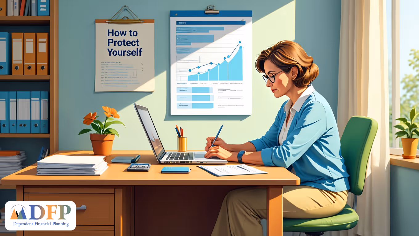 illustration that conveys the concept of Protect Yourself from Scams When Applying for Government Benefits